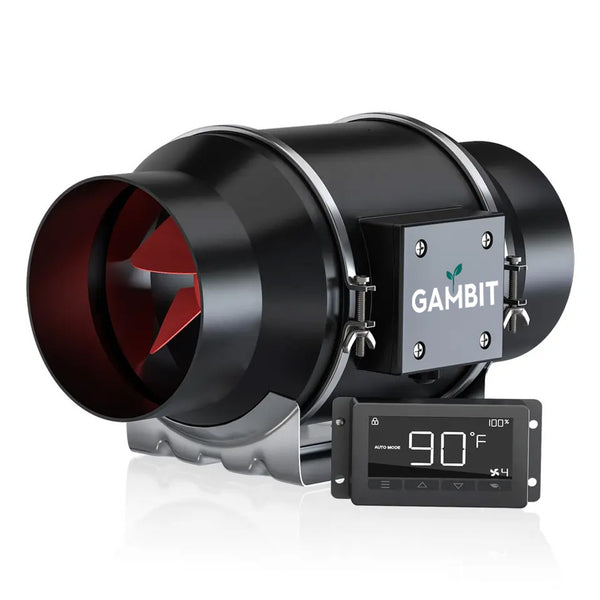 6" Gale Force Quiet Inline Duct Fan with Temperature Humidity VPD Smart Controller