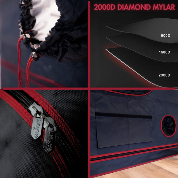 Gambit Growing Bud Bunker 48" X 48" X 80" Grow Tent