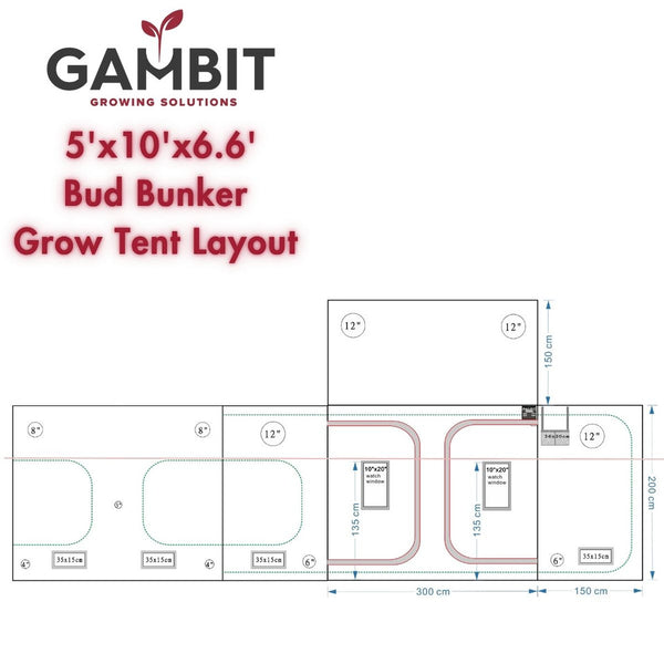 Gambit Growing Bud Bunker 60" X 120" X 80" Grow Tent