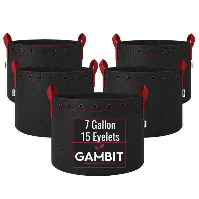 Gambit Growing Heavy Duty Reusable Fabric Pots 5 Pack