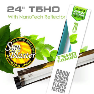Sunblaster 24" T5HO 24W 6400K With Nanotech T5 Reflector Combo