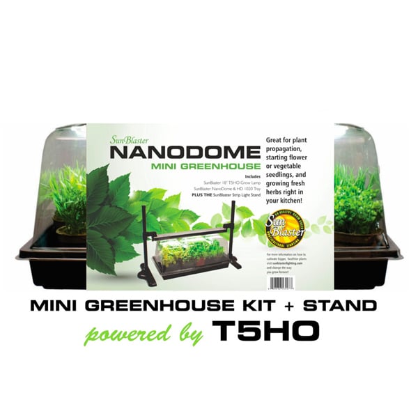 Sunblaster T5HO Mini Greenhouse Kit With Stand