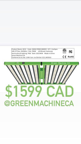 Green Machine CAR LED Lights | Nutrient Growth Systems Canada