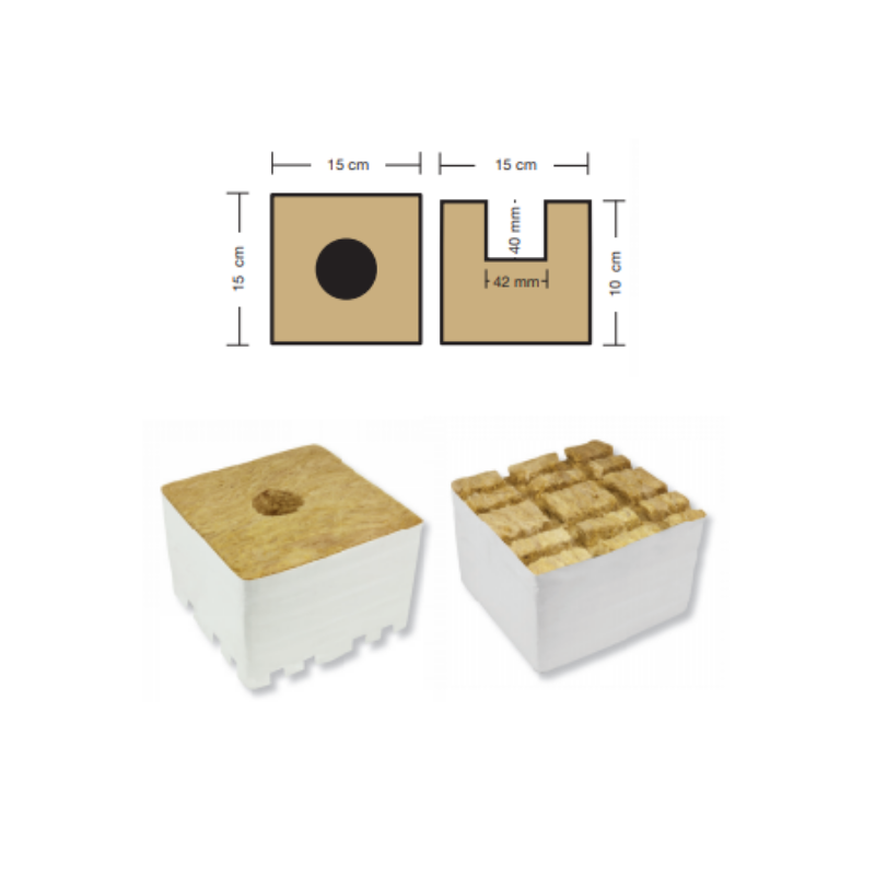 Rockwool Starter Plugs 6x6x4 Inch | Nutrient Growth Systems Canada
